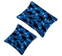 Anna Cowper Borsa cosmetica tascabile per borse, piccola borsa per il trucco in pelle, portatile, senza cerniera, portamonete e gioielli, motivo: nebulosa dell'universo, Multicolore 7, Small and