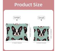 Anna Cowper Borsa cosmetica tascabile per borse, piccola borsa per il trucco in pelle, portatile, senza cerniera, portamonete e gioielli, con cani Boston Terrier, Multicolore 2., Small and Large, Art
