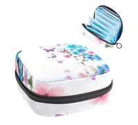 Anna Cowper Borsa mestruale per assorbenti igienici, borsa mestruale con cerniera, borsa portatile per la cura femminile per donne e ragazze, uso quotidiano all'aperto, viaggi, farfalla primavera