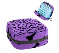 Anna Cowper Borsa per assorbenti con motivo di ossa di cane, sacchetti per coppette mestruali femminili, per allattamento, sacchetti per tamponi, borsa portatile per le mestruazioni, per donne,