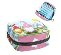 Anna Cowper Borsa per tovaglioli igienici con gnomi pasquali, uova, fiori, farfalla, sacchetti mestruali femminili per coppette mestruali per allattamento, sacchetti per tamponi, borsa portatile per