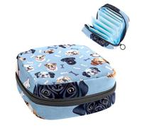 Anna Cowper Borsa portaoggetti per assorbenti con teste di cani e ossa, sacchetti per coppette mestruali femminili per allattamento, borse per tamponi, borsa portatile per le mestruazioni, per donne,