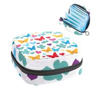 Anna Cowper Borsa portaoggetti per tovaglioli sanitari con farfalla colorata Sacchetti per coppette mestruali femminili porta assorbenti per allattamento borse per tamponi mestruali borse portatili