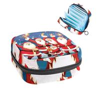 Anna Cowper Happy Santa Claus - Borsa portatovaglioli mestruali femminili per coppette mestruali per allattamento, borsa portatile per mestruazioni, regalo per donne e ragazze