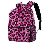 Anna Cowper Zaino da scuola leopardato glitter oro per ragazzi ragazze zaino per laptop per donne uomo, Multicolore 8., Taglia unica, Zaini Zaino