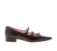 ANNA F. Donna Scarpa Bebè in Stampa Rettile Nero con Cinturini. Tacco 2 cm