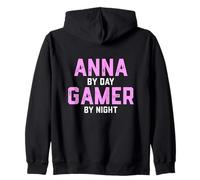 Anna Gamer Girl Halloween Carino Costume per Gen Z Gaming Anna Felpa con Cappuccio