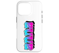 Anna Graffiti Nome Personalizzato Blu Rosa Donne Ragazze Custodia per iPhone 16 Pro