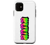 Anna Graffiti Nome Personalizzato Verde Rosa Donne Ragazze Custodia per iPhone 11