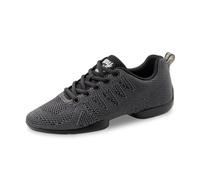Anna Kern Scarpe da ginnastica da uomo 4050 Bold - tessuto nero/grigio - larghezza normale - tacco da 1 cm - suola in PU divisa, nero/grigio, 40 2/3 EU