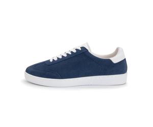 Anna Kern Suny Dance 7405 - Sneaker da uomo in pelle scamosciata, blu e bianca, larghezza regolare, suola in PU su tutta la lunghezza, suola intermedia rimovibile, multilarghezza, Blu, Bianco, 48 EU