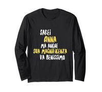 Anna Maglia con Testo Divertente Donna Ragazza Bambina Maglia a Manica