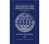 Anna Maria Busse Berger Mensuration and Proportion Signs (Copertina rigida)