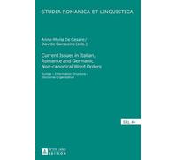 Anna-Maria De C Current Issues in Italian, Romance and German (Copertina rigida)
