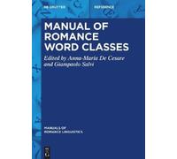Anna-Maria De Cesare Manual of Romance Word Classes (Copertina rigida)