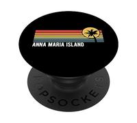 Anna Maria Island FL, design retrò in stile tramonto PopSockets PopGrip Adesivo