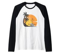 Anna Maria Island Florida Palm Tree Island Beach Vacanza Maglia con Maniche Raglan
