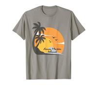 Anna Maria Island Florida Palm Tree Island Beach Vacanza Maglietta