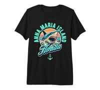 Anna Maria Island, Florida Shark, Design retrò Invecchiato Maglietta Premium