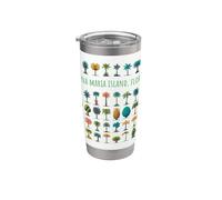 Anna Maria Island Florida, Stati Uniti, Palme Design Bicchiere termico in acciaio inox doppia parete