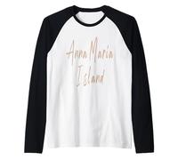 Anna Maria Island Florida Vintage Design Elegante Maglia con Maniche Raglan