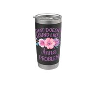 Anna Personalized Cute Flower Girls Anna Name Bicchiere termico in acciaio inox doppia parete