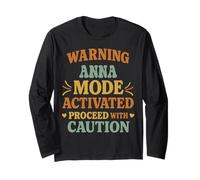 ANNA Personalized Women's Gift Custom ANNA Maglia a Manica