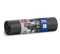ANNA ZARADNA Sacchi per immondizia resistenti agli strappi, super resistenti, 240 l, confezione da 10, sacchetti per rifiuti domestici e ufficio, in pellicola spessa LDPE, colore nero, ST-AZ-013906