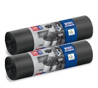 Anna Zaradna Sacchi per Spazzatura extra resistenti - Materiale resistente e robusto, Capacità di 240 litri, Utilizzabili in casa e in giardino, Realizzati in plastica LDPE, Neri per un aspetto sobrio