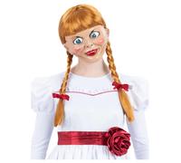 Annabelle Parrucca da Halloween Film Carattere Adulti Costume Zenzero Parrucca