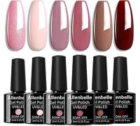 Annabelle - Smalti in gel permanenti per unghie / per nail art, di tipo soak off, asciugatura con lampada UV o a LED (top coat e base coat), set da 6 pezzi da 7,3 ml 002