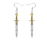 Annabeth Riptide Sword Sea of Monsters Olympian Demigod Silver Tone Drop Dangle Earrings