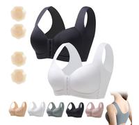 Annacomfortable Lunahug - Reggiseno modellante senza cuciture con fibbia anteriore incrociata, chiusura frontale Luna Hug, comoda chiusura frontale Anna, 2 pezzi-A., 8XL