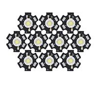 Annadue 10 Pezzi di Chip LED 3V 1W Perline di Luce Bianco Caldo 3000K,
