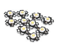 Annadue 10 Pezzi di Chip LED 3V 1W Perline di Luce Bianco Caldo 3000K,