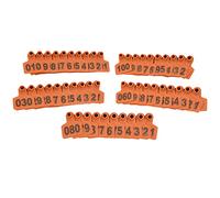 Annadue 100 Etichette per Orecchie di Maiale in TPU con Numero 001-100, Etichette per per Orecchie di Bestiame per l'identificazione di Animali da Fattoria, Accessori per Bestiame da Fattoria