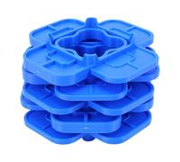 Annadue 12 Pezzi Set Distanziatori 4 in 1 per Installazione Pannelli | Controllo uniforme degli spazi, tavolato in composito e PVC, finitura blu brillante, calibro multi-dimensione, rimozione