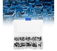 Annadue 165Pz Kit Condensatori Elettrolitici in Alluminio SMD | Componenti per montaggio superficiale, riparazione della scheda madre del computer, custodia trasparente, ampio intervallo