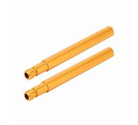 Annadue 2 Pezzi 60mm Estensore per Valvola Presta Bicicletta (GOLD) | Lega di alluminio, lunghezza 60 mm, aiuto per il gonfiaggio, ciclismo su strada, adattatore per valvola leggero