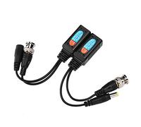 Annadue 2 Pezzi 8MP Balun Trasmittente Ricevente per Telecamere di | Convertitore di segnale CCTV, ingresso alimentazione 12 V a 48 V, protezione contro i fulmini, indicatore LED,