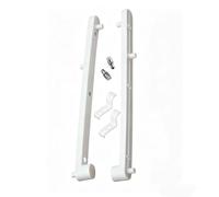 Annadue 2 Pezzi Cerniera Nascosta Bianca in Plastica per Scorrevole Porta | Montaggio laterale nascosto, binario esteso da 250 mm, scorrimento fluido e silenzioso, PP ad alta resistenza, kit hardware