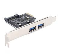 Annadue 2 Port PCIE USB3.0 Scheda di Espansione per Desktop | Doppia porta, SuperSpeed da 5 Gbps, adattatore PCIE a USB, compatibile con le versioni precedenti, Plug and Play, nessun
