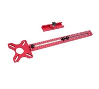 Annadue 3 in 1 Router Circle Cutting Jig per Lavorazione del Legno | Lega di alluminio resistente, lettura su doppia scala, salvaspazio rimovibile, strumento multiuso in legno, raggio regolabile