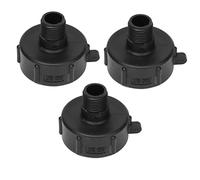 Annadue 3 Pezzi Adattatore per Serbatoio IBC Filetto G3/4 Scarico ABS | Raccordo per serbatoio IBC, rubinetto filettato G3/4, guarnizione incorporata, guarnizione a tenuta stagna, scarico fusto