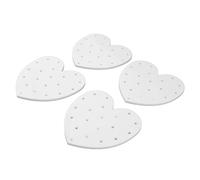 Annadue 4 Pezzi Supporto per Cake Pop 20 Fori Forma Cuore Acrilico Display | Set porta lecca-lecca, robusto disco acrilico, fori della giusta dimensione, decorazione per la tavola per feste,