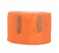 Annadue 5 Rotoli di Strisce per Collo Barbiere, Carta per Collo Usa e Getta Resistente all'acqua per Taglio di Capelli, Permanente, Colorazione, Fascia per in Carta Barbiere con Adesivo (ORANGE)