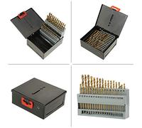 Annadue 60 Pezzi Set di Punte per Trapano HSS | Acciaio rapido, rivestimento in titanio, tagliente affilato, foratura multimateriale, utensile elettrico manuale