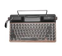 Annadue 84 Tasti Tastiera Meccanica Tastiera retrò 5.0 2.4g Tastiera da Scrivere Wireless con Switch Blu di Retroilluminazione RGB REST ERGONOMIC per Tablet per Laptop per PC