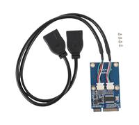 Annadue Adattatore da MPCIE a USB, Trasmissione Dati Ad Alta velocità Doppia Scheda di Espansione USB 2.0, con Facile Installazione, per la connettività dei Dispositivi Esterni del