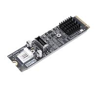 Annadue Adattatore da NVME a Tipo E, Scheda di Espansione PCIe Gen3x4 con Cacciavite E Dissipatore di Calore, per Archiviazione Esterna Trasferimento Ad Alta velocità 20 Gbps Migrazione